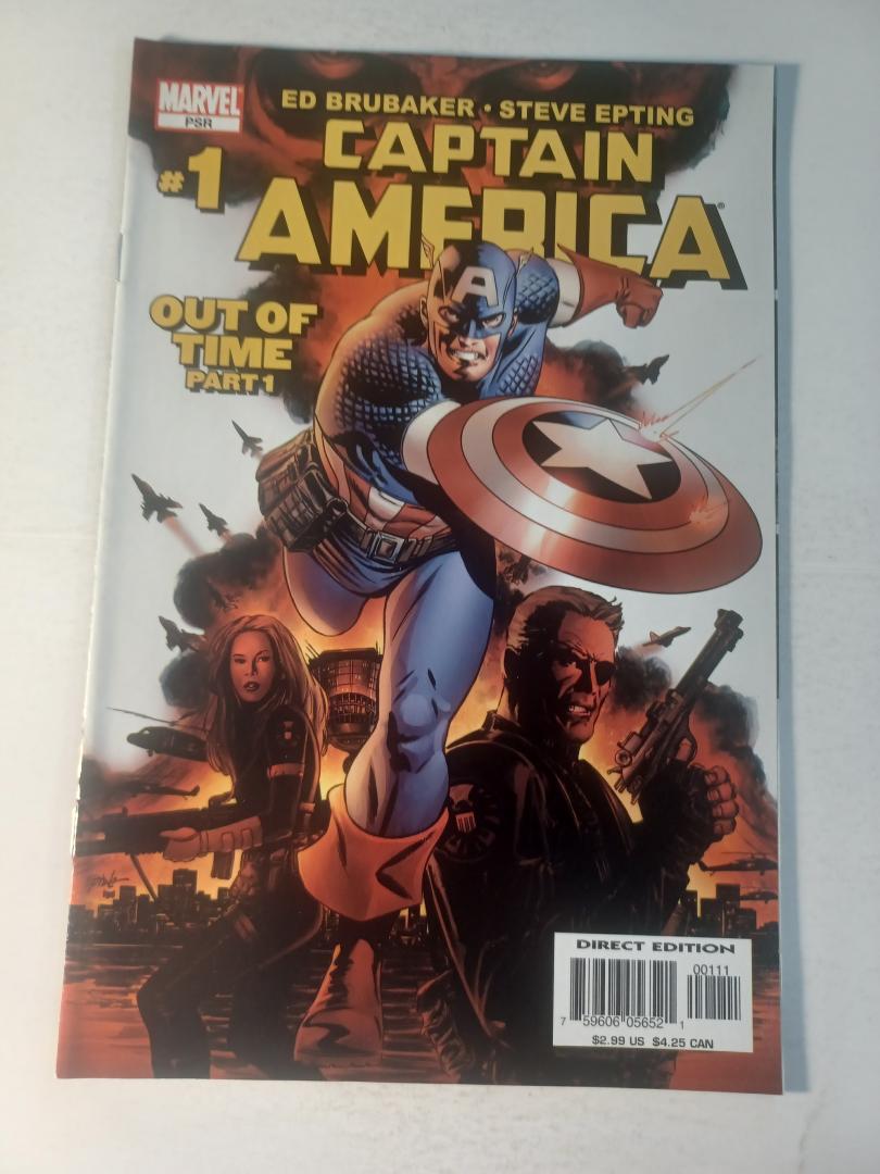 Captain America #1, NM 1st Winter Soldier cameo, Marvel, 2004