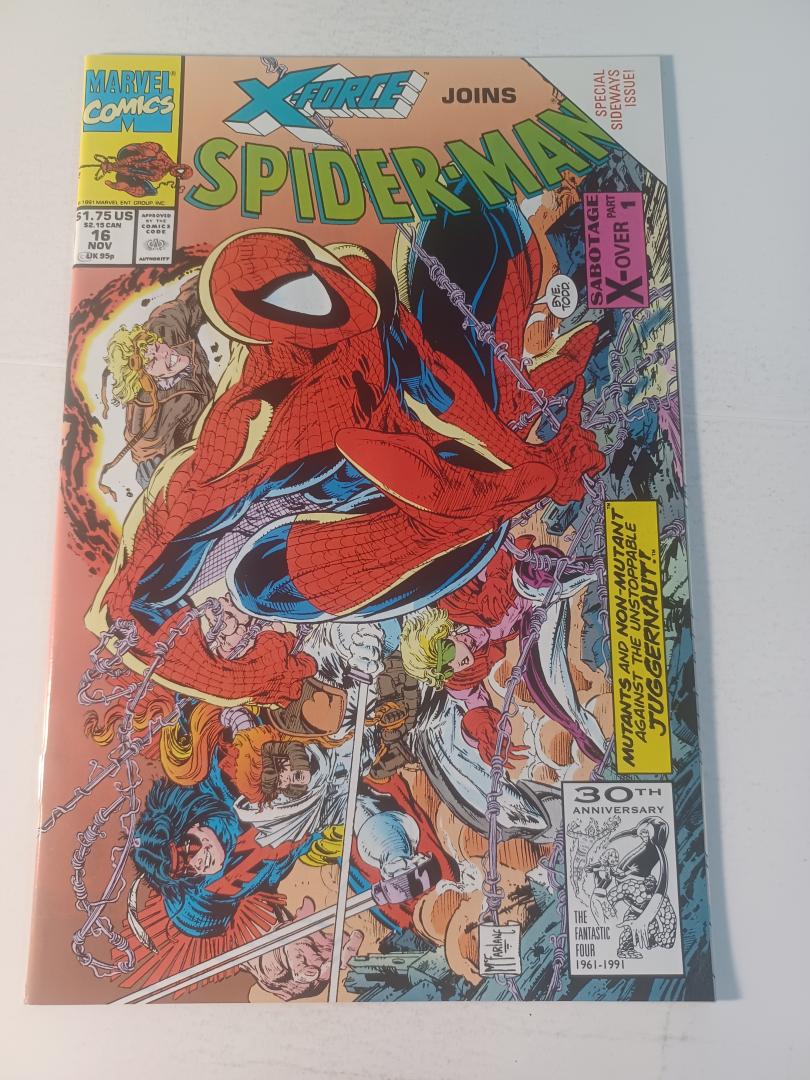 Spider-Man #16, NM X-Force Marvel, 1991