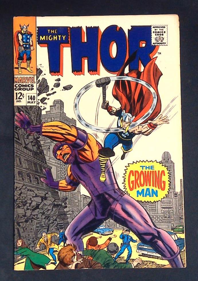 Mighty Thor #140, 1st App "The Growing Man" Vf Marvel, 1967