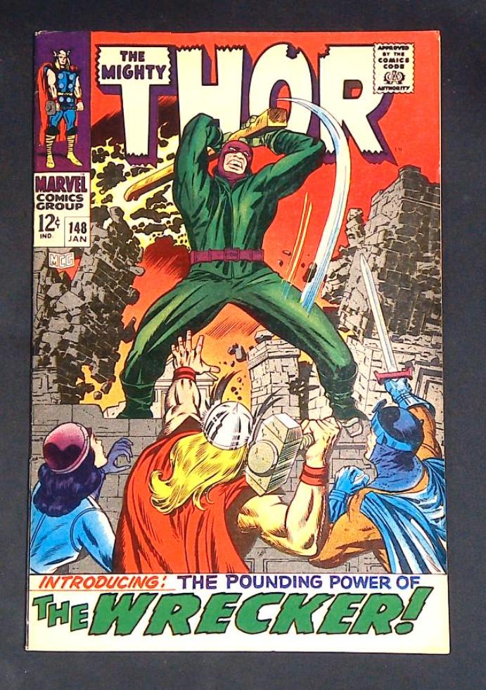Mighty Thor #148, Fn+ 1st Appearance of Wrecker, Marvel, 1968