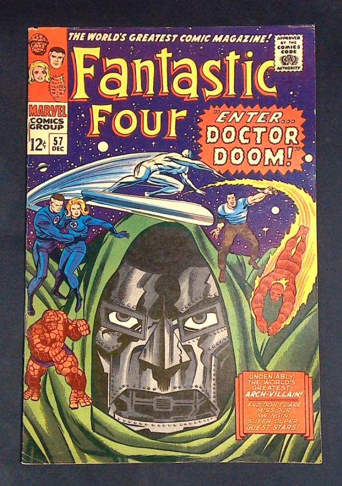 Fantastic Four #57, Dr Doom Cover Fn/Vf Marvel