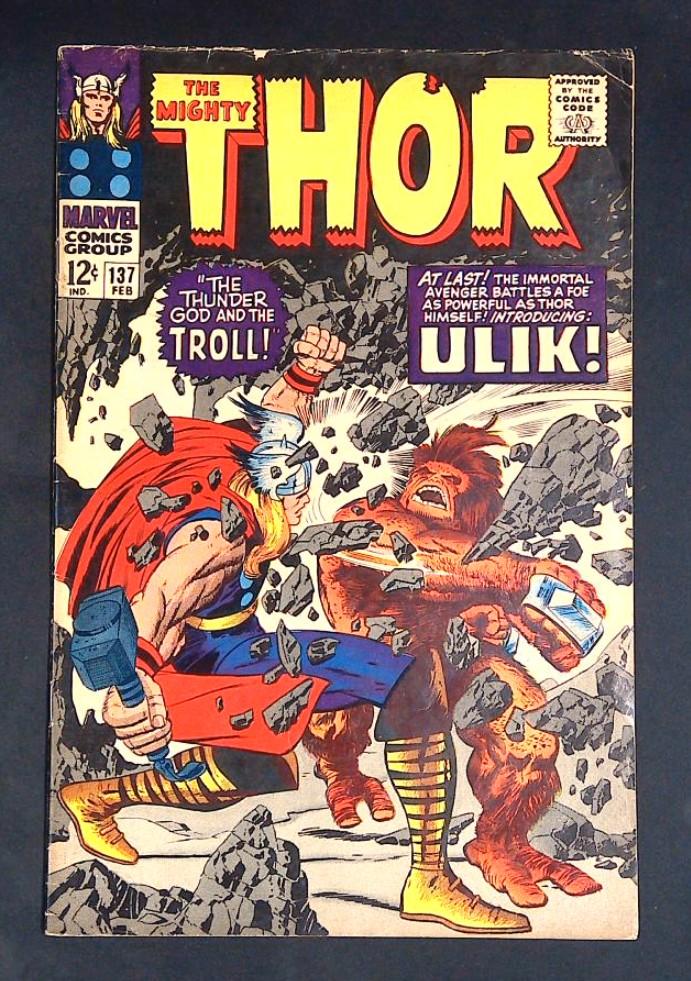 Mighty Thor #137, 1st App of ULIK VG+ Marvel, 1967