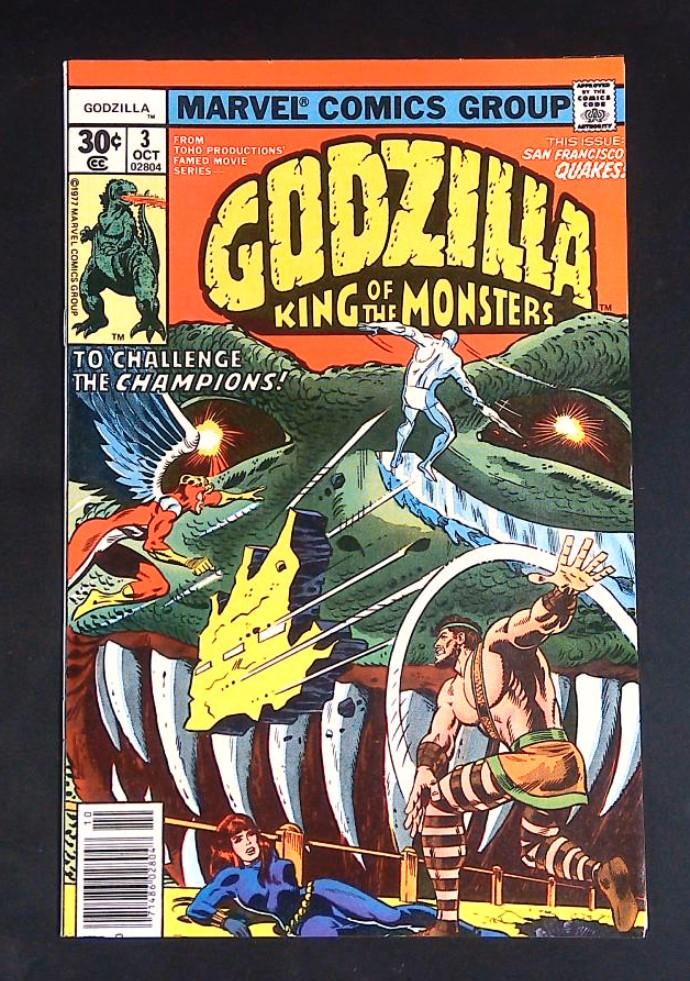 Godzilla #3, Vf Marvel, 1977