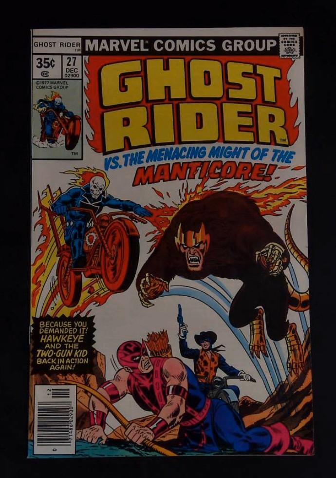 Ghost Rider #27, Vf  Marvel, 1977