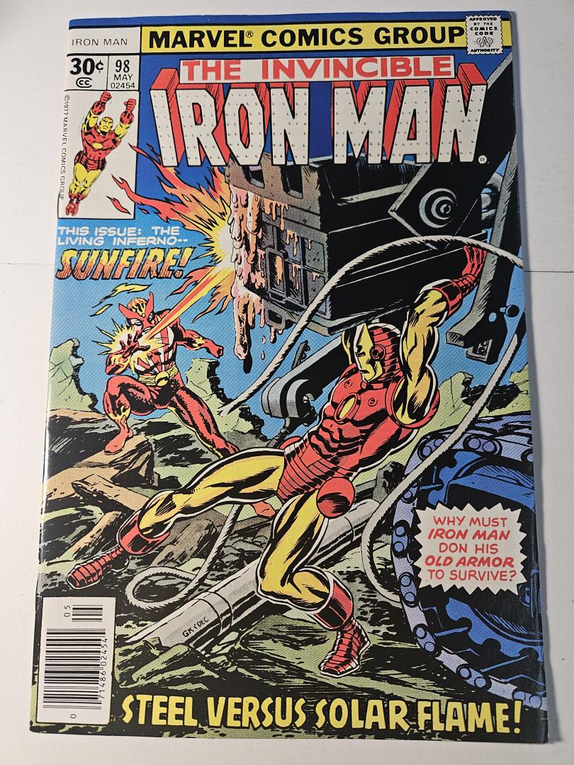 Iron Man #98, VF/NM Sunfire, Marvel, 1977