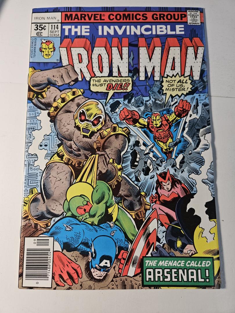 Iron Man #114, NM- 1st Arsenal,  Marvel, 1978