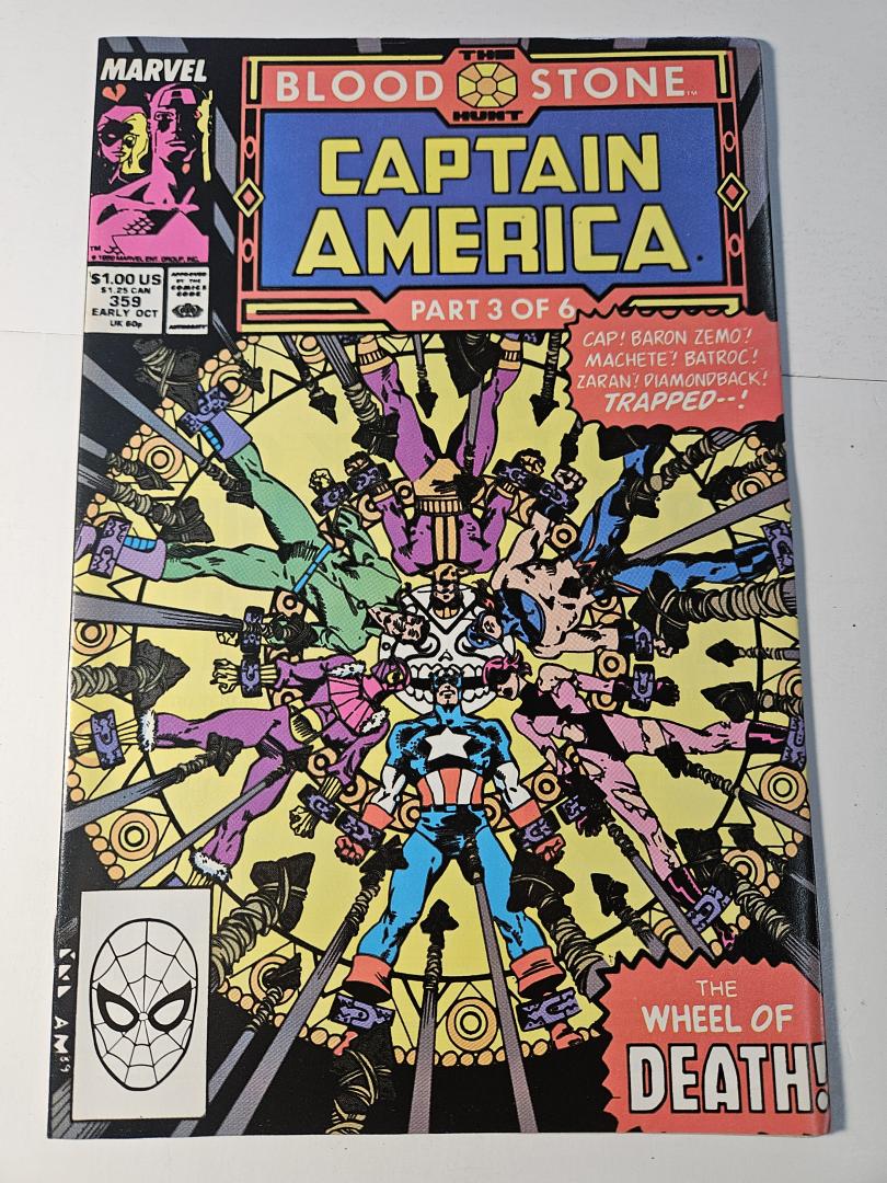 Captain America #359, VF 1st Crossbones, Marvel, 1989