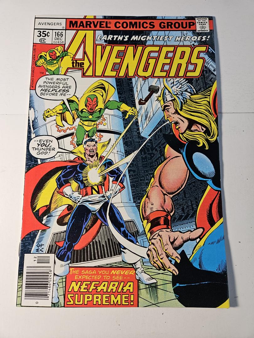 Avengers #166, FN+ Marvel, 1977