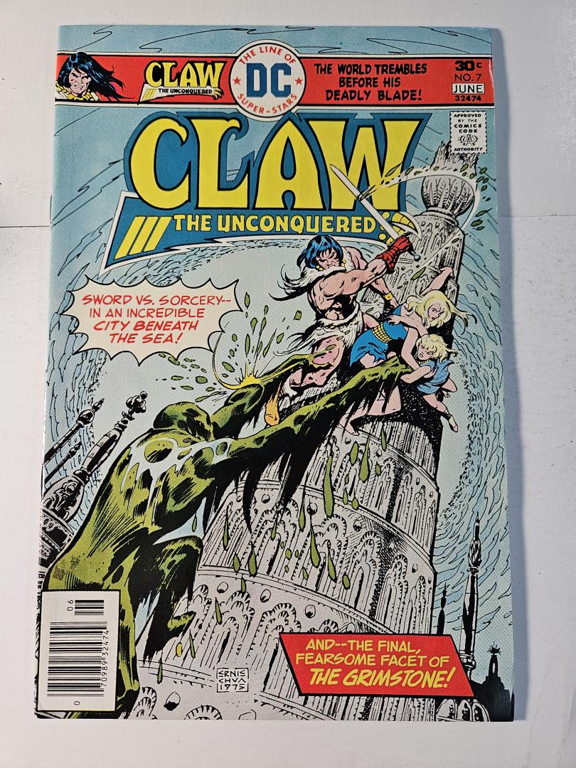 Claw the Unconquered #7, VF+ DC Comics, 1975