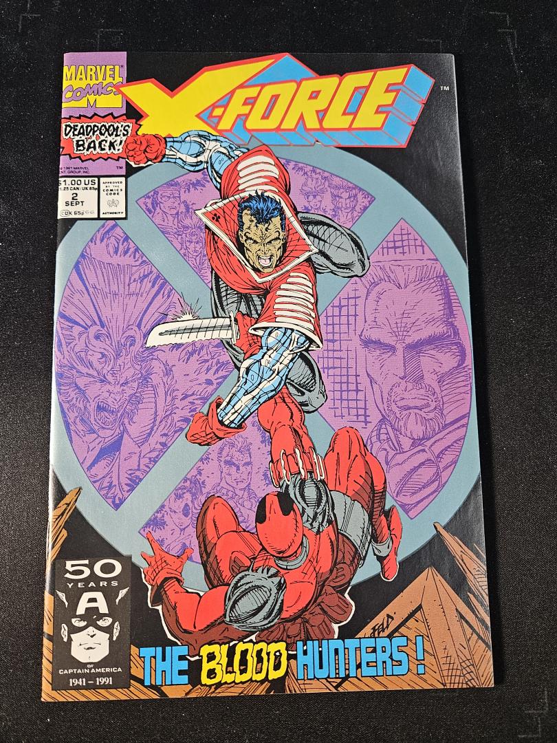 X-Force #2, VF+, 2nd Deadpool,  Marvel, 1991