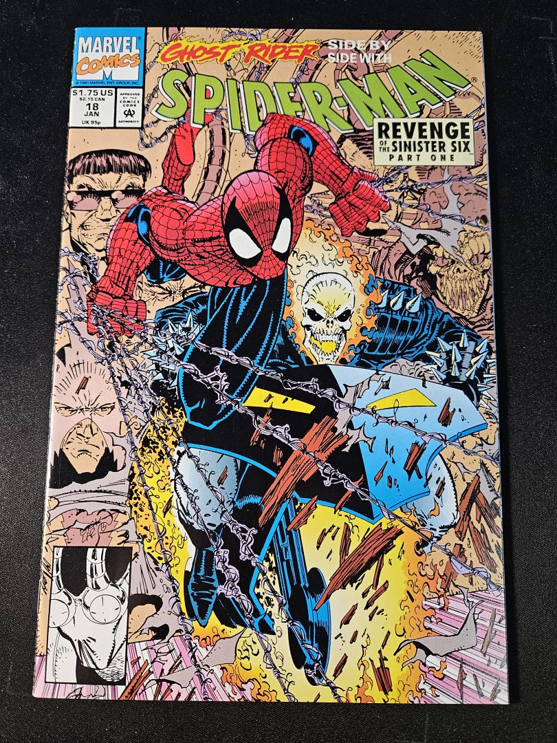 Spider-Man #18, Erik Larsen Ghost Rider Cvr, Marvel Comics, 1991