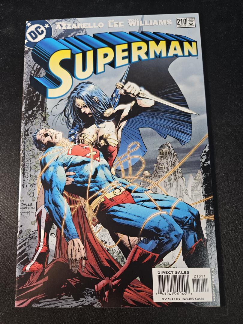 Superman #210, NM- Jim Lee Wonder Woman DC, 2004