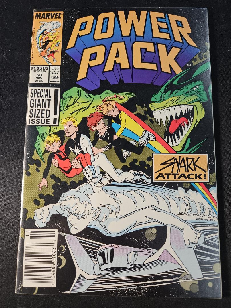Power Pack #50, VF Newsstand Marvel, 1989
