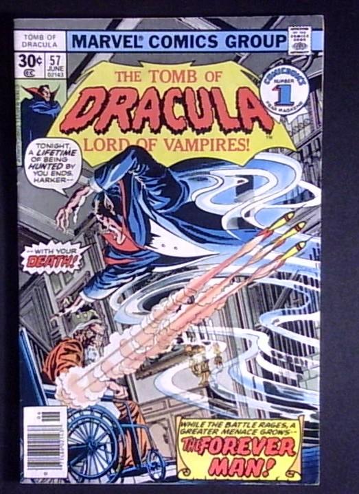 Tomb of Dracula #57, 1st Forever Man, Marvel Comics, 1977