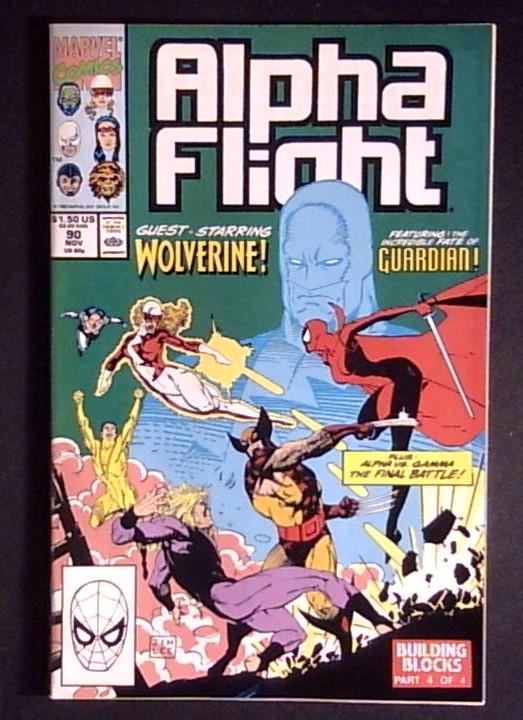 Alpha Flight #90, NM- Jim Lee, Wolverine Marvel, 1990