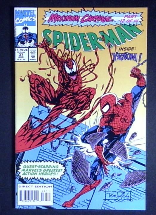 Spider-Man #37, NM Maximum Carnage, Marvel, 1993