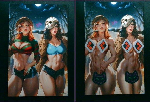 Multiverse Saga Freddy Vs Jason Cosplay Naughty Nice Virgin Variants LTD 1000