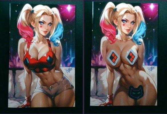 Multiverse Saga Harley Quinn Waifu Cosplay Virgin Var Naughty & Nice  Set