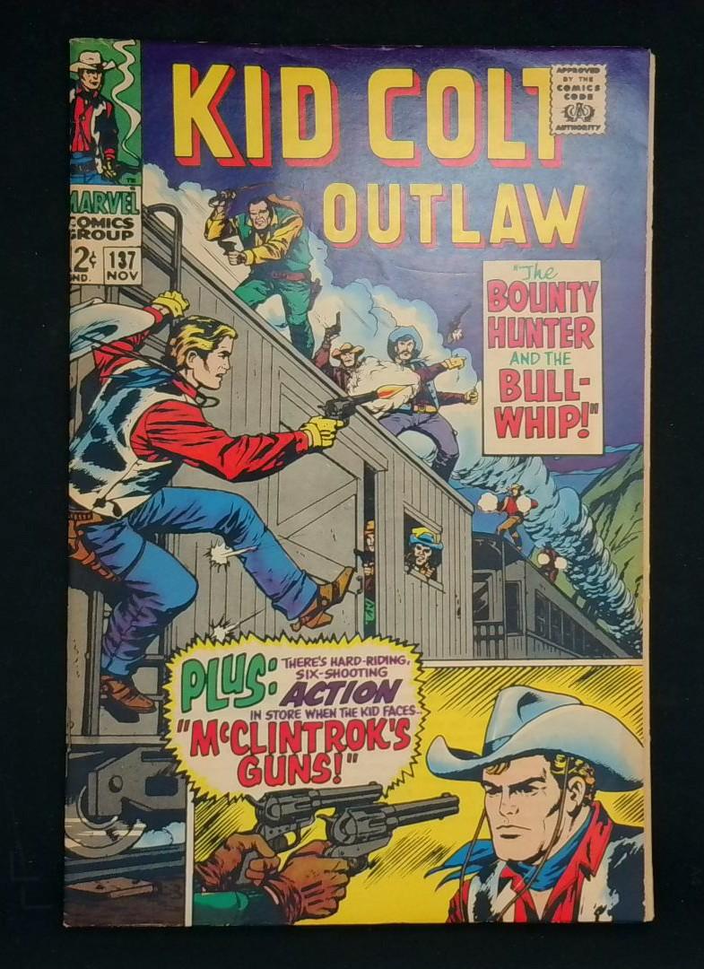 Kid Colt Outlaw #137, VF- Marvel, 1968
