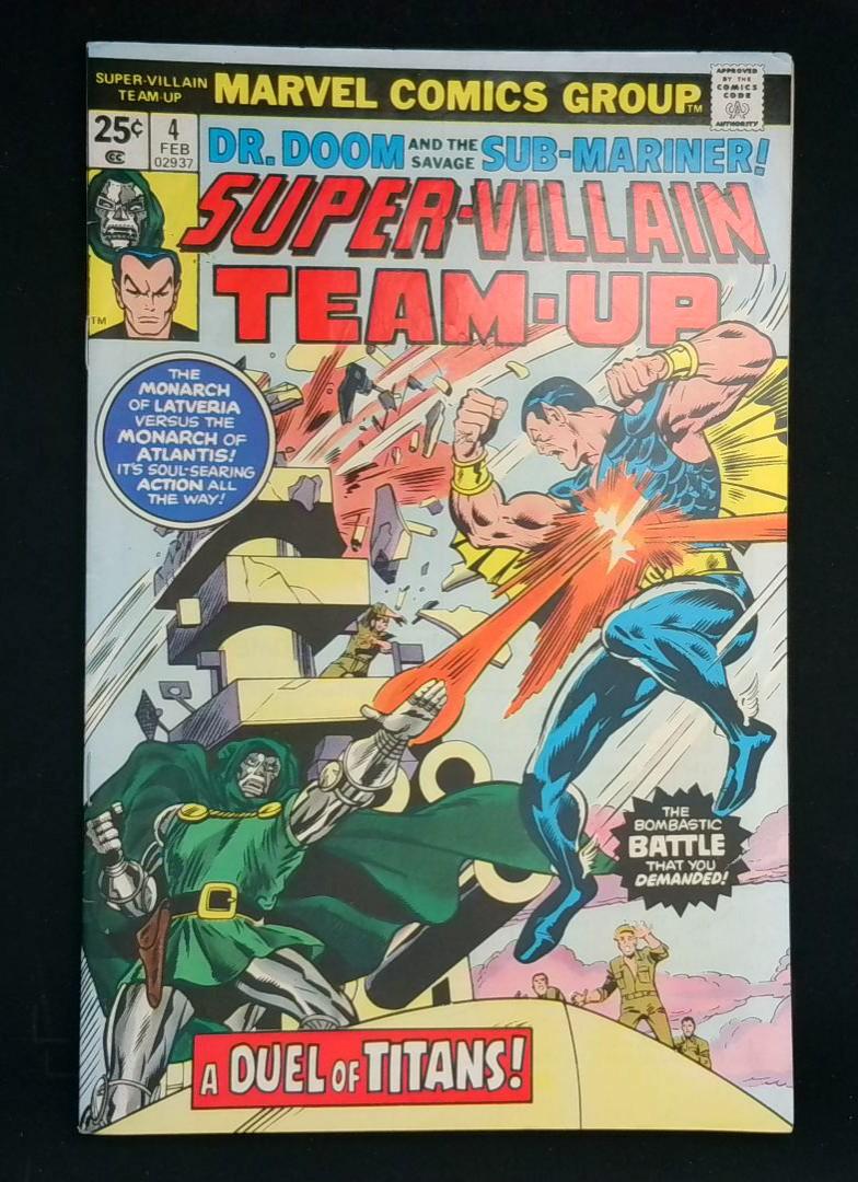 Super-Villain Team-Up #4, fn+ 1st Symbionic Man, Marvel, 1976