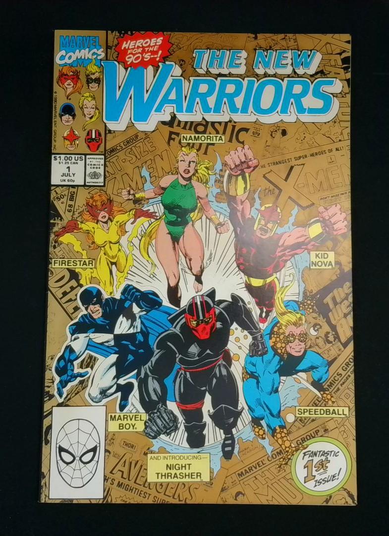 New Warriors #1, NM- 2nd Print Gold Edition Marvel, 1990