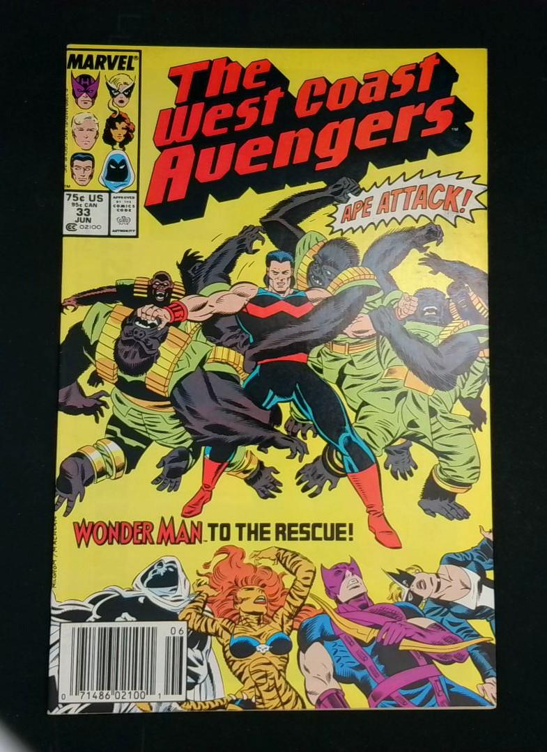 West Coast Avengers #33, Newsstand, Marvel