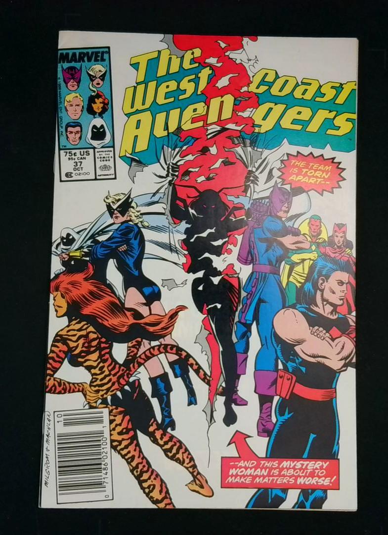 West Coast Avengers #37, VF Newsstand Marvel, 1988
