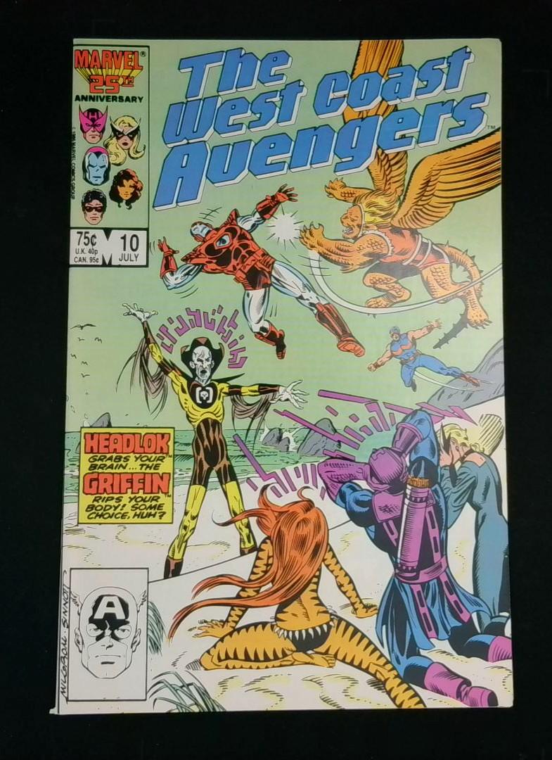 West Coast Avengers #10, VF+ Marvel, 1986