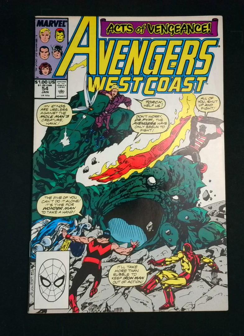 Avengers West Coast #54, NM Marvel, 1990