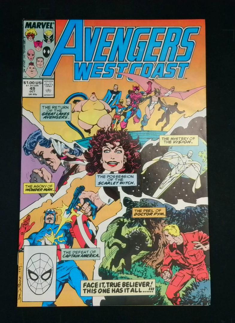Avengers West Coast #49, VF+ Marvel, 1989