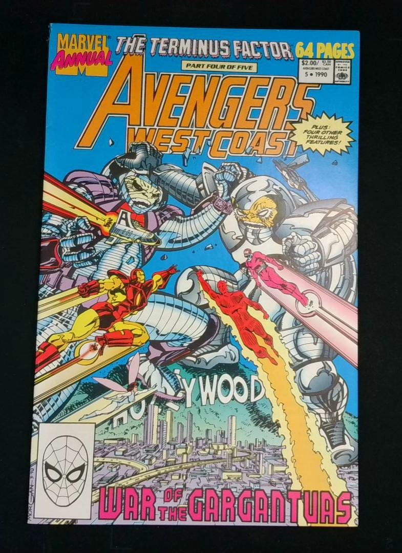 Avengers West Coast Annual #5, NM Marvel, 1990