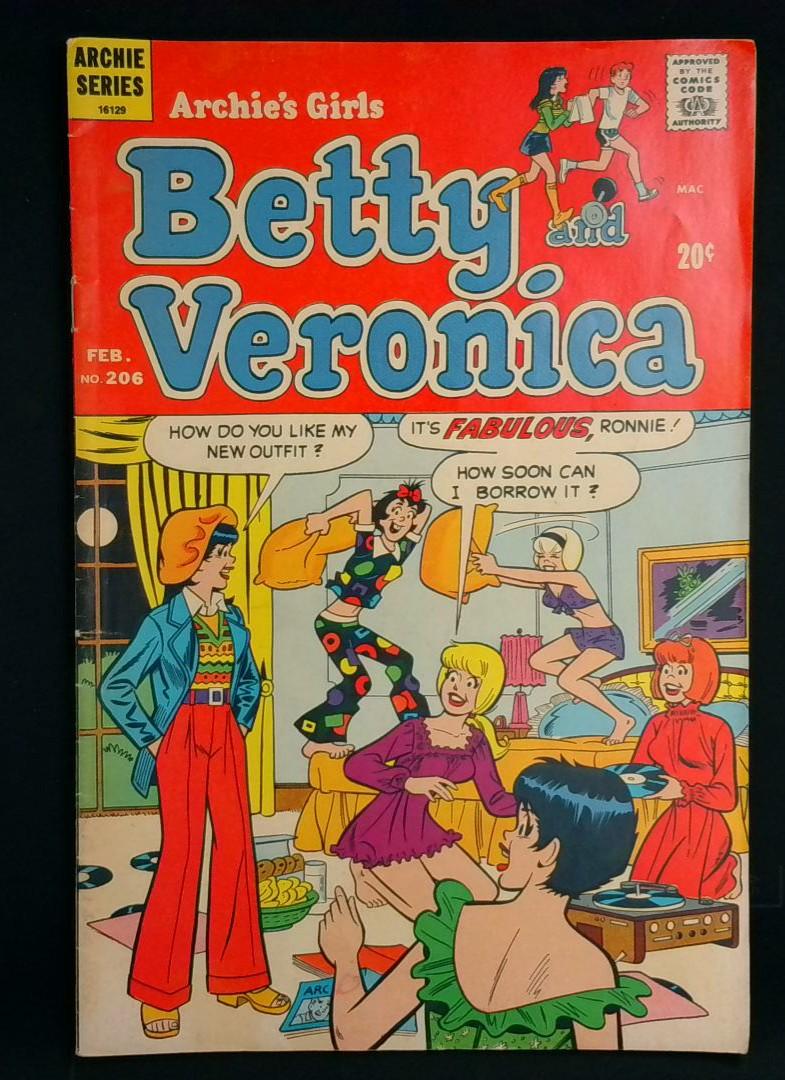 Archie's Girls Betty and Veronica #206, Fn- Archie Comics, 1973