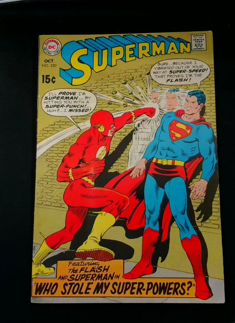 Superman #220, FN Flash DC Comics, 1969