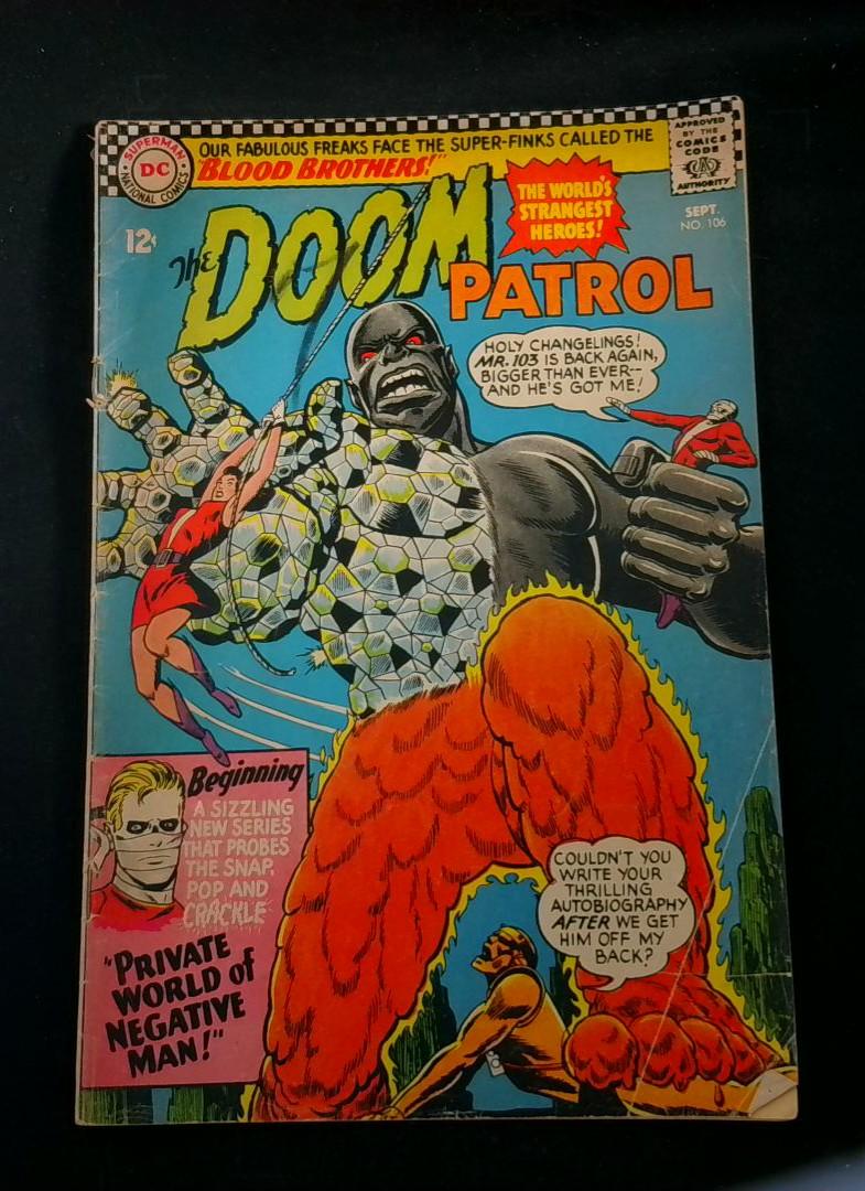 Doom Patrol #106, Top Staple Detatched DC, 1966