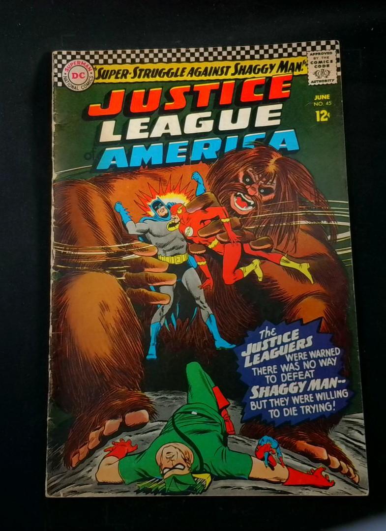 Justice League of America #45, VG+ 1st Shaggy Man DC, 1966