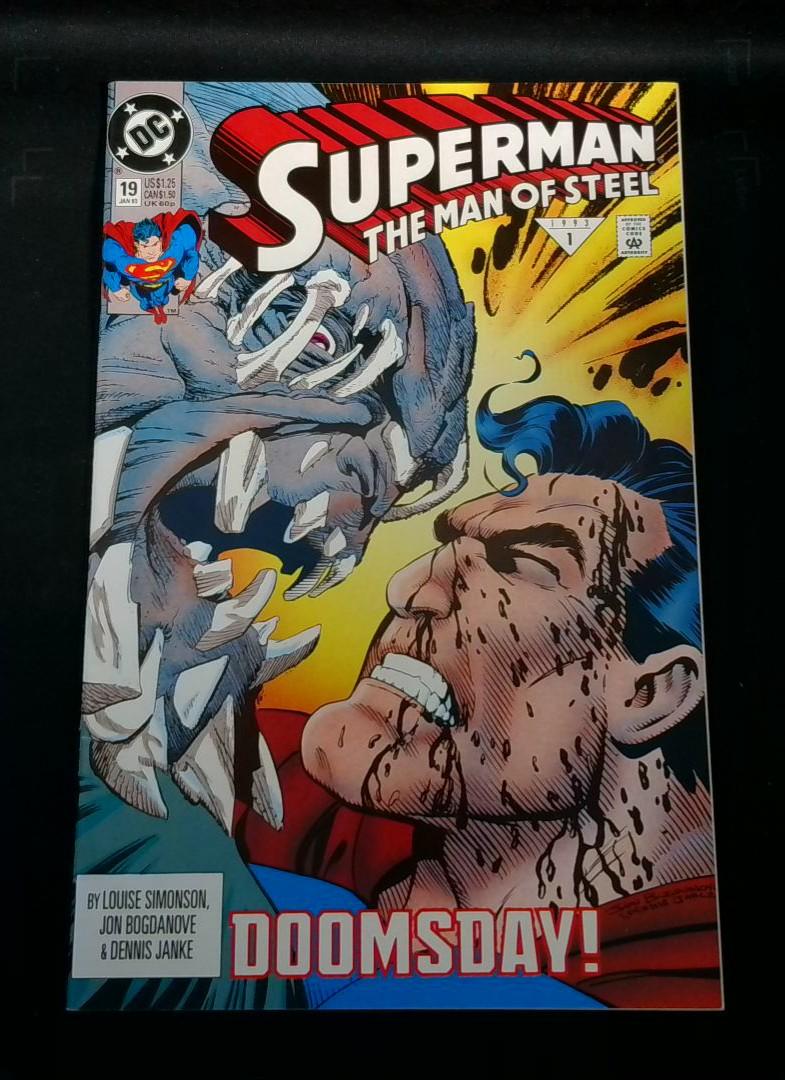 Superman The Man of Steel #19, VF+ Doomsday, DC, 1993