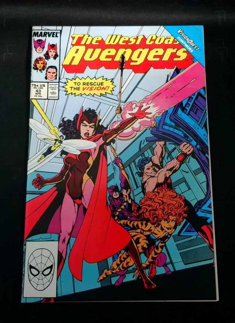 West Coast Avengers #43, VF John Byrne Marvel, 1989