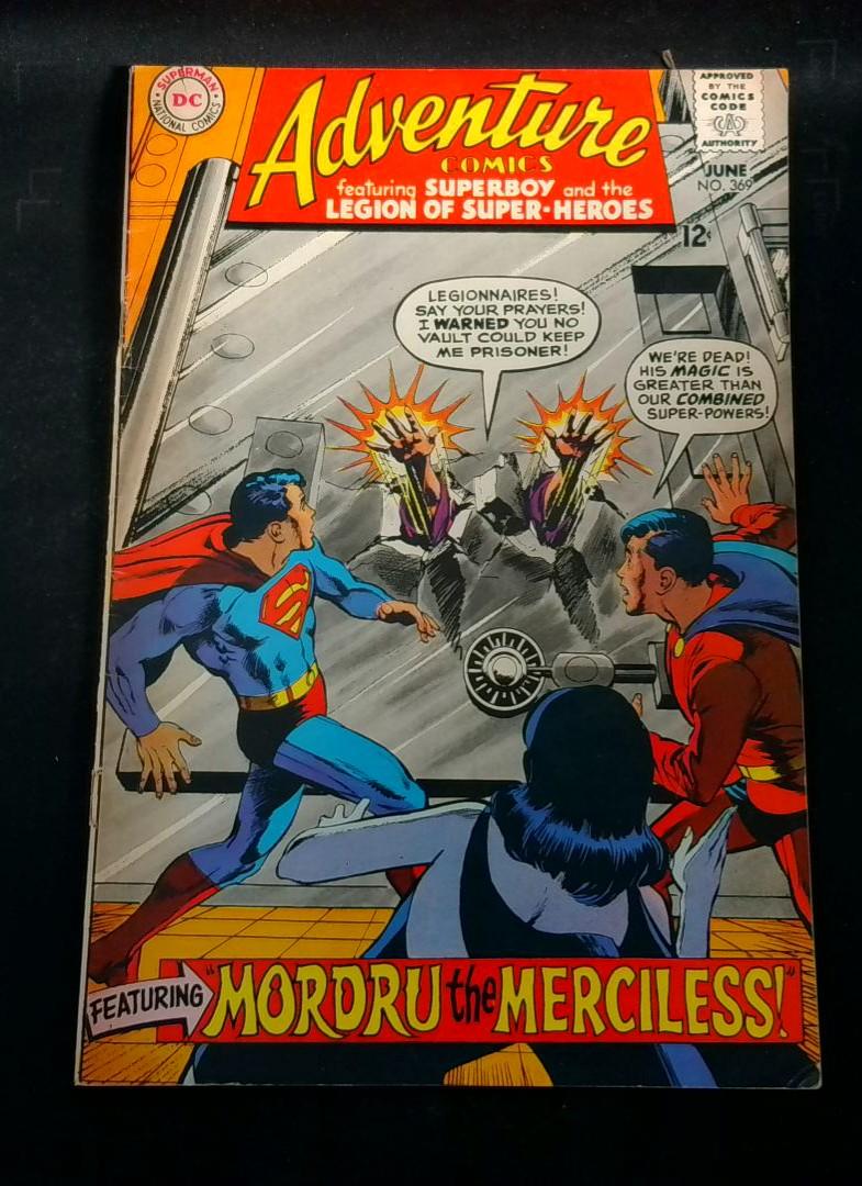 Adventure Comics #369, VG Bottom Staple Detatched DC Comics, 1968