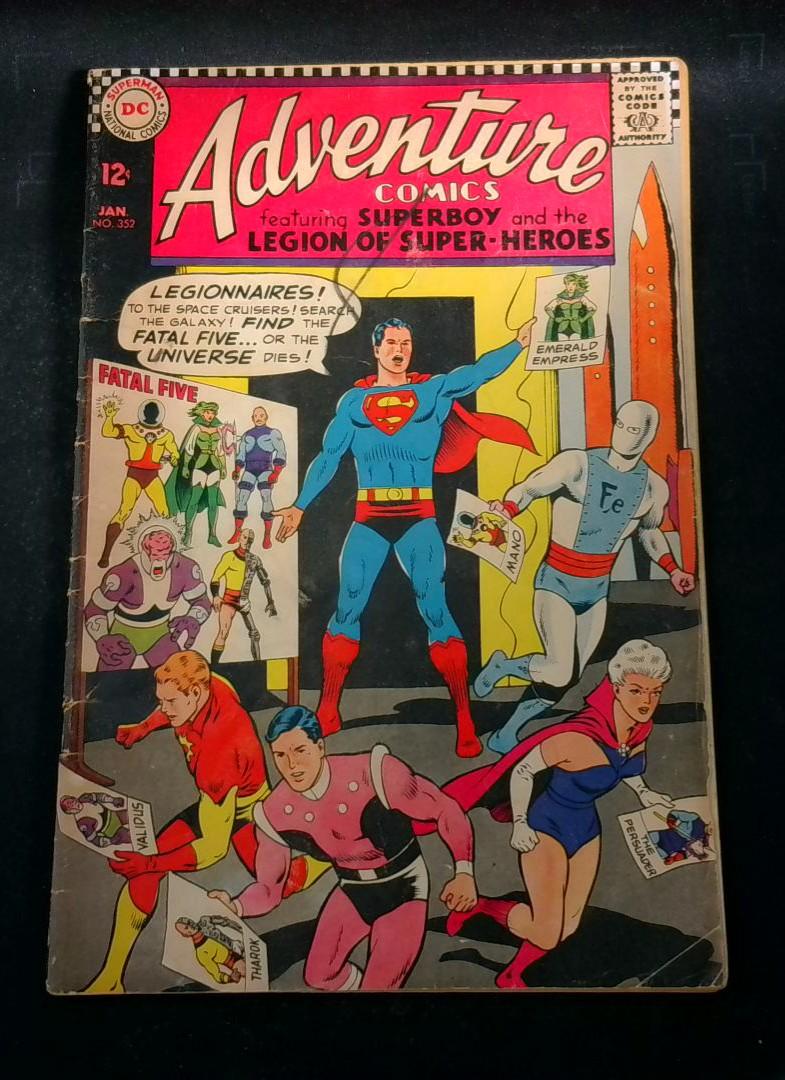 Adventure Comics #352, VG+ 1st Fatal Five DC, 1967