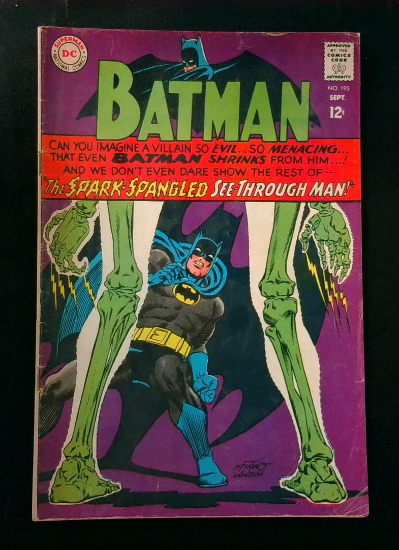 Batman #195, VG+ 1st Bag O Bones, DC Comics, 1967