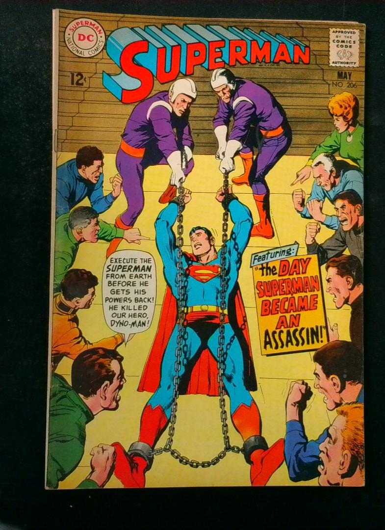 Superman #206, FN- Neal Adams DC Comics, 1968