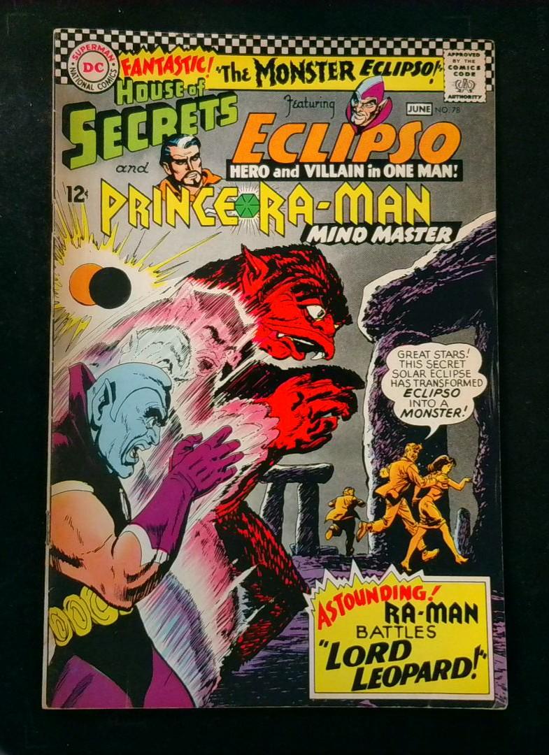 House of Secrets #78, VG Eclipso DC, 1966