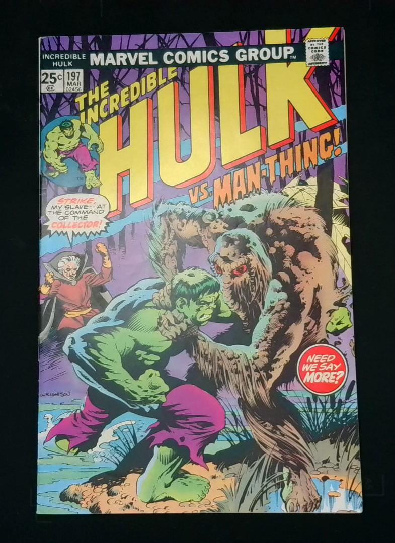 Incredible Hulk #197, VG/FN Bernie Wrightson Man-Thing, Marvel, 1976 jr1
