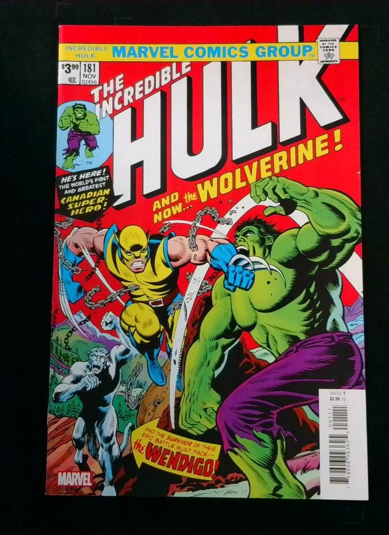 Incredible Hulk #181, VF/NM Facsimile Marvel, 2023