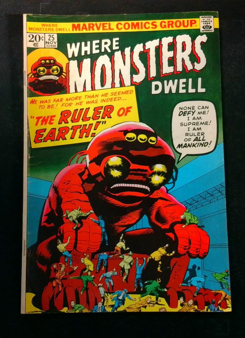 Where Monsters Dwell #25, VG+ Marvel, 1973