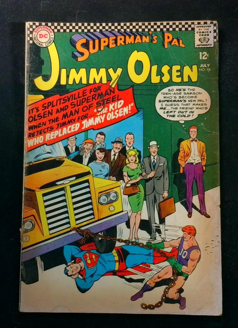 Superman's Pal Jimmy Olsen #94, Bottom Staple Detatched DC, 1966