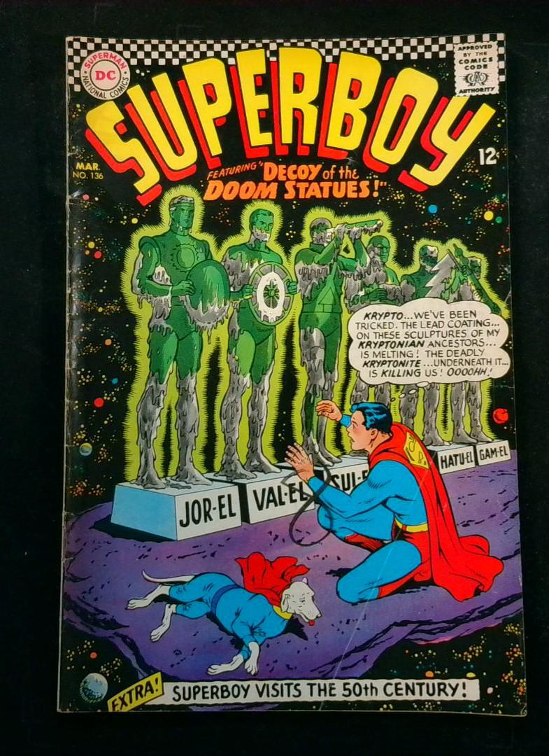 Superboy #136, VG+ DC, 1967