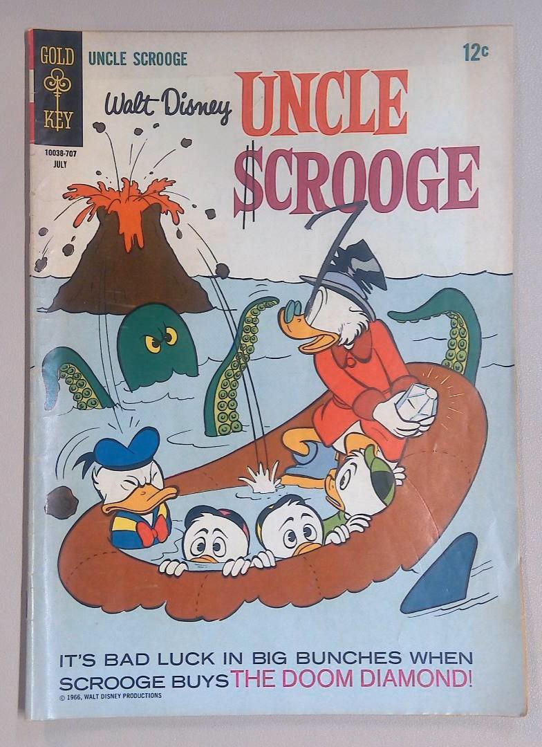 Uncle Scrooge #70, Fn- Gold Key, 1966
