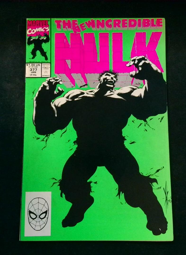 Incredible Hulk #377, VF 1st Professor Hulk Marvel, 1991