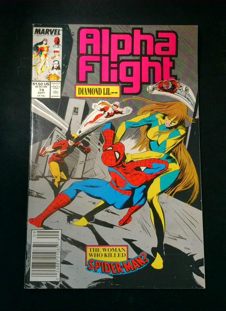 Alpha Flight #74, Newsstand Marvel, 1989